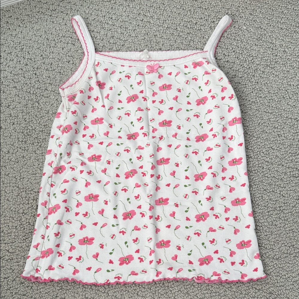 Pink Floral Tank Top - Unbranded